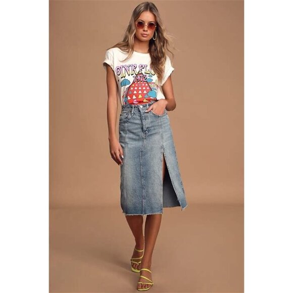 We The Free Dresses & Skirts - NWOT - We The Free Denim Midi Skirt - Size 27